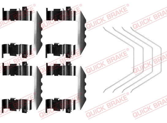 Diskinių stabdžių trinkelių priedų komplektas QUICK BRAKE 109-0018