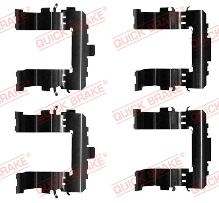 Diskinių stabdžių trinkelių priedų komplektas QUICK BRAKE 109-0020