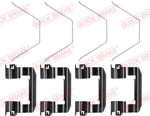 Diskinių stabdžių trinkelių priedų komplektas QUICK BRAKE 109-0021