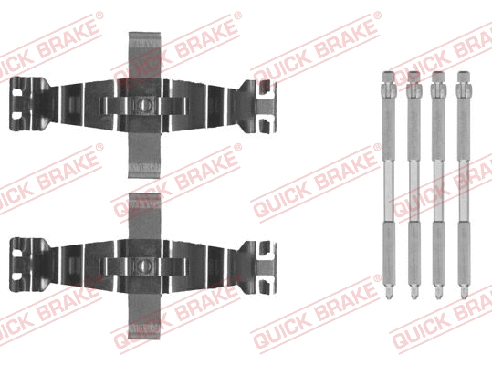 Diskinių stabdžių trinkelių priedų komplektas QUICK BRAKE 109-0022