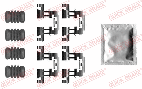 Diskinių stabdžių trinkelių priedų komplektas QUICK BRAKE 109-0025