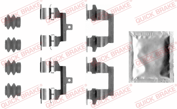 Diskinių stabdžių trinkelių priedų komplektas QUICK BRAKE 109-0026