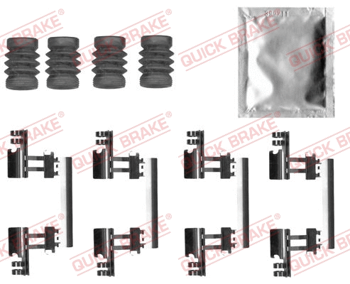 Diskinių stabdžių trinkelių priedų komplektas QUICK BRAKE 109-0027