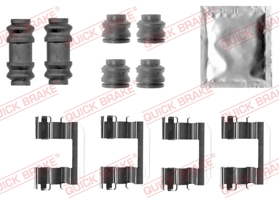 Diskinių stabdžių trinkelių priedų komplektas QUICK BRAKE 109-0028