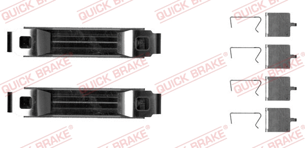Diskinių stabdžių trinkelių priedų komplektas QUICK BRAKE 109-0029