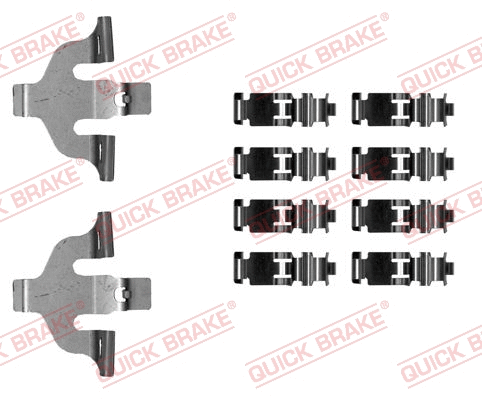 Diskinių stabdžių trinkelių priedų komplektas QUICK BRAKE 109-0030