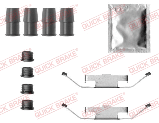 Diskinių stabdžių trinkelių priedų komplektas QUICK BRAKE 109-0032