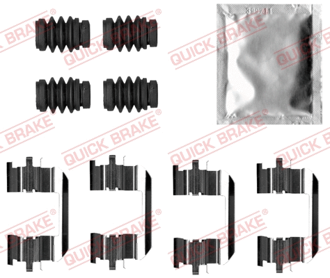 Diskinių stabdžių trinkelių priedų komplektas QUICK BRAKE 109-0035