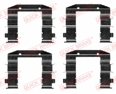 Diskinių stabdžių trinkelių priedų komplektas QUICK BRAKE 109-0037