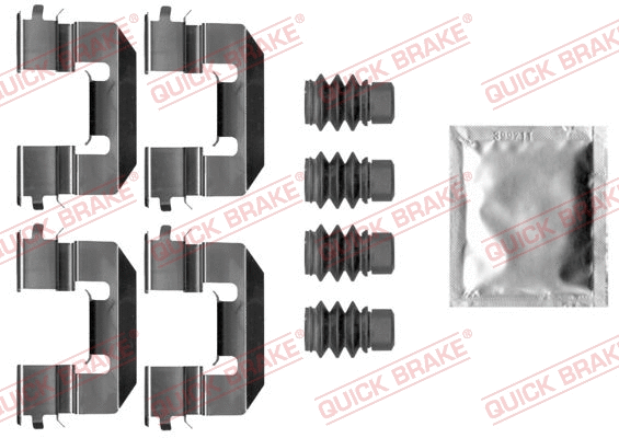 Diskinių stabdžių trinkelių priedų komplektas QUICK BRAKE 109-0038
