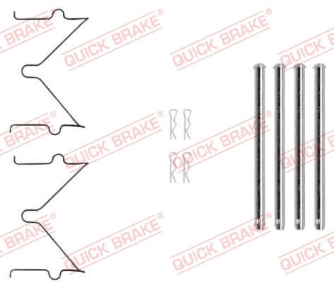 Diskinių stabdžių trinkelių priedų komplektas QUICK BRAKE 109-0040
