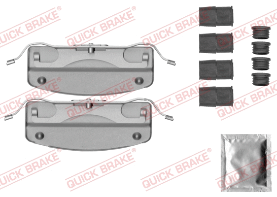 Diskinių stabdžių trinkelių priedų komplektas QUICK BRAKE 109-0041