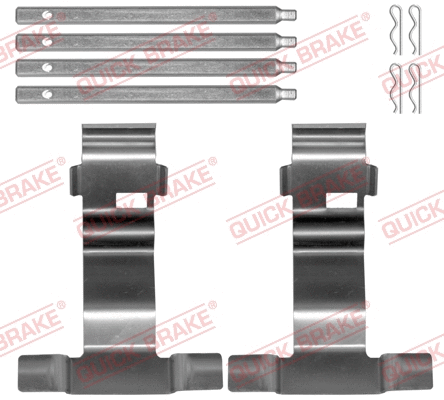 Diskinių stabdžių trinkelių priedų komplektas QUICK BRAKE 109-0043