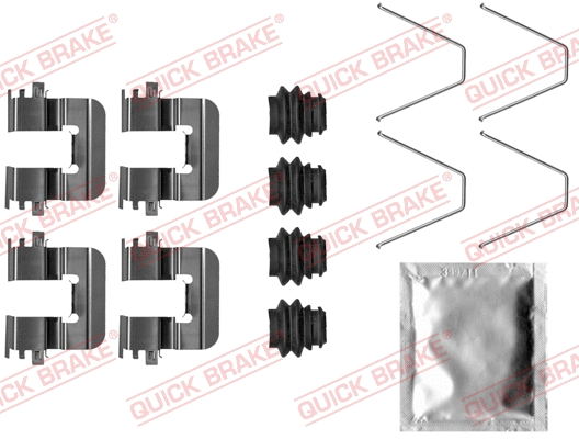Diskinių stabdžių trinkelių priedų komplektas QUICK BRAKE 109-0046