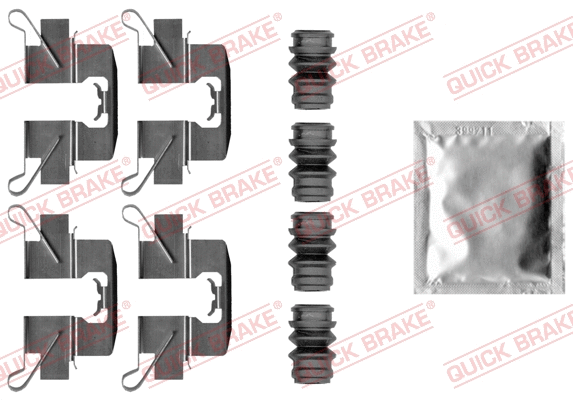 Diskinių stabdžių trinkelių priedų komplektas QUICK BRAKE 109-0047