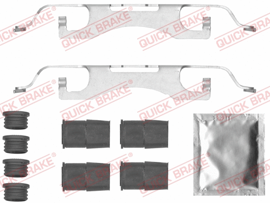 Diskinių stabdžių trinkelių priedų komplektas QUICK BRAKE 109-0049