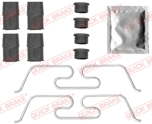 Diskinių stabdžių trinkelių priedų komplektas QUICK BRAKE 109-0050