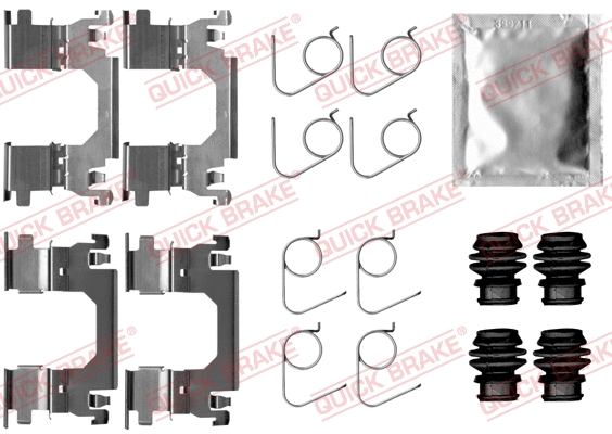Diskinių stabdžių trinkelių priedų komplektas QUICK BRAKE 109-0053