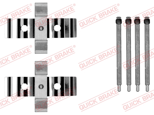 Diskinių stabdžių trinkelių priedų komplektas QUICK BRAKE 109-0054