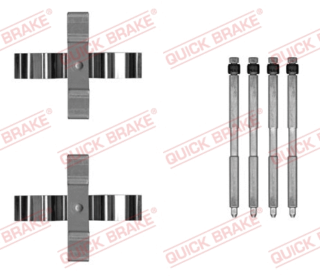 Diskinių stabdžių trinkelių priedų komplektas QUICK BRAKE 109-0055