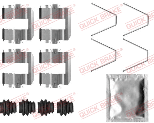 Diskinių stabdžių trinkelių priedų komplektas QUICK BRAKE 109-0060