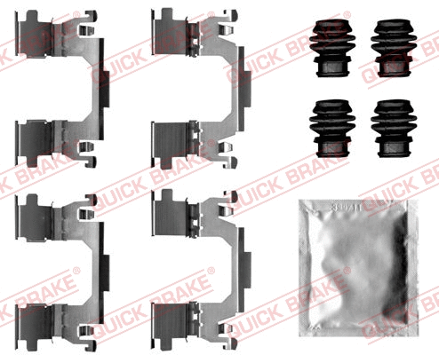 Diskinių stabdžių trinkelių priedų komplektas QUICK BRAKE 109-0061