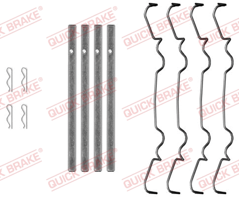 Diskinių stabdžių trinkelių priedų komplektas QUICK BRAKE 109-0069