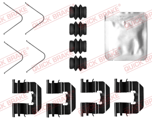 Diskinių stabdžių trinkelių priedų komplektas QUICK BRAKE 109-0073