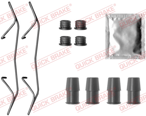Diskinių stabdžių trinkelių priedų komplektas QUICK BRAKE 109-0075