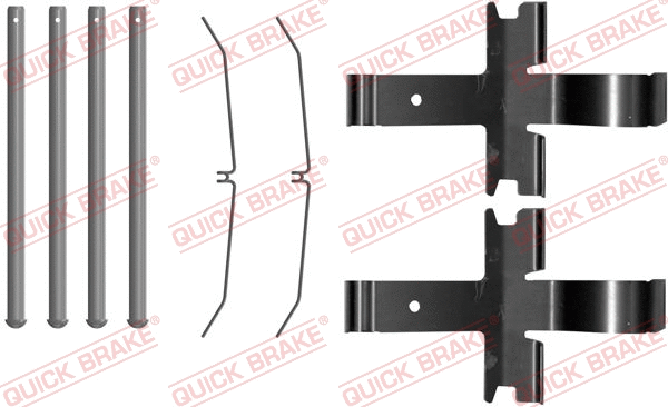 Diskinių stabdžių trinkelių priedų komplektas QUICK BRAKE 109-0081