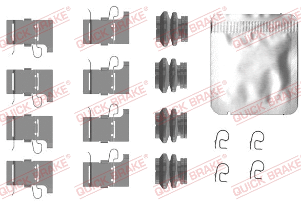 Diskinių stabdžių trinkelių priedų komplektas QUICK BRAKE 109-0084