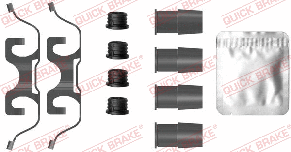 Diskinių stabdžių trinkelių priedų komplektas QUICK BRAKE 109-0085
