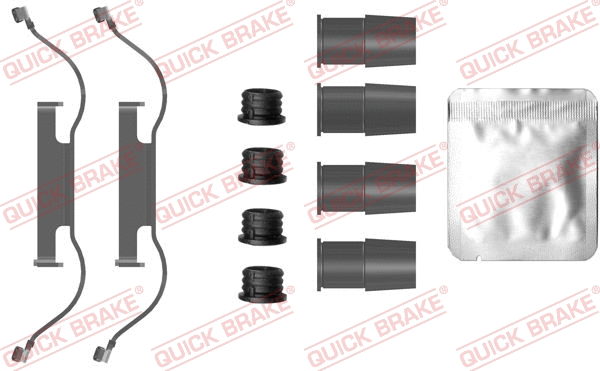 Diskinių stabdžių trinkelių priedų komplektas QUICK BRAKE 109-0088