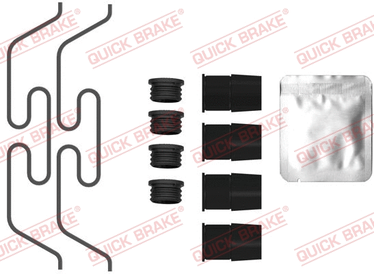Diskinių stabdžių trinkelių priedų komplektas QUICK BRAKE 109-0090
