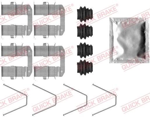 Diskinių stabdžių trinkelių priedų komplektas QUICK BRAKE 109-0094