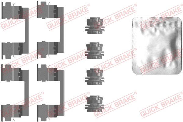 Diskinių stabdžių trinkelių priedų komplektas QUICK BRAKE 109-0096
