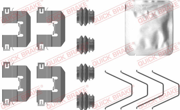 Diskinių stabdžių trinkelių priedų komplektas QUICK BRAKE 109-0100