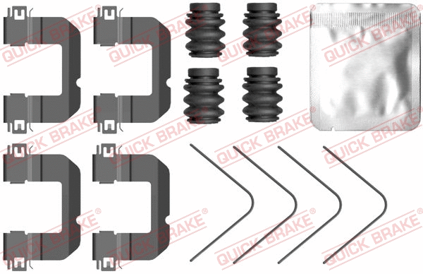 Diskinių stabdžių trinkelių priedų komplektas QUICK BRAKE 109-0102