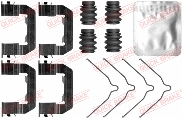 Diskinių stabdžių trinkelių priedų komplektas QUICK BRAKE 109-0103