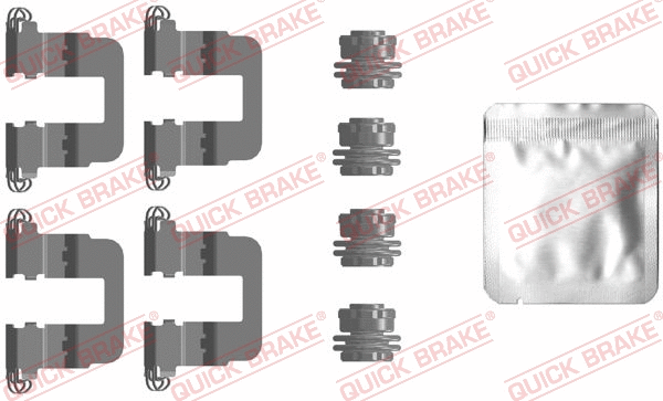 Diskinių stabdžių trinkelių priedų komplektas QUICK BRAKE 109-0106