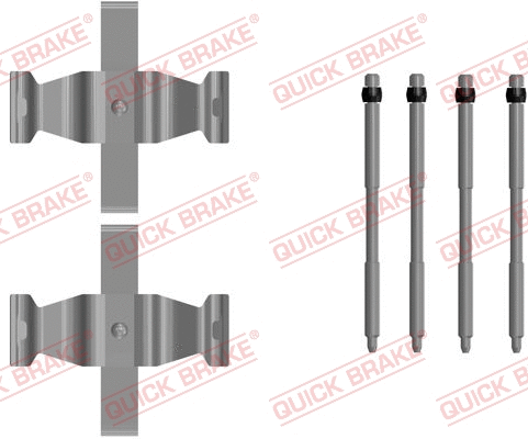 Diskinių stabdžių trinkelių priedų komplektas QUICK BRAKE 109-0107