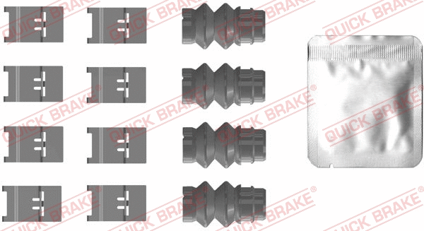 Diskinių stabdžių trinkelių priedų komplektas QUICK BRAKE 109-0110