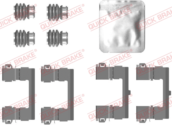 Diskinių stabdžių trinkelių priedų komplektas QUICK BRAKE 109-0112