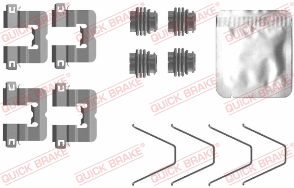 Diskinių stabdžių trinkelių priedų komplektas QUICK BRAKE 109-0114