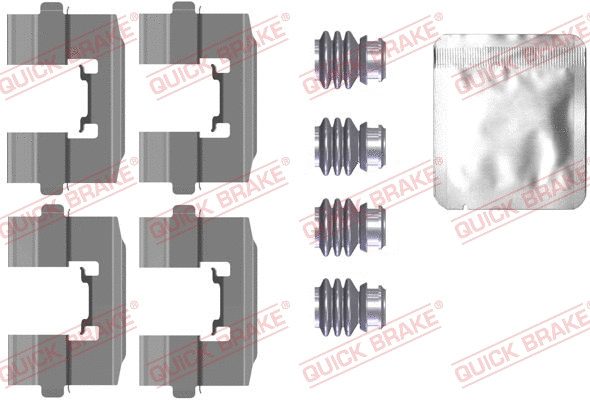 Diskinių stabdžių trinkelių priedų komplektas QUICK BRAKE 109-0115