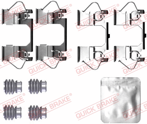 Diskinių stabdžių trinkelių priedų komplektas QUICK BRAKE 109-0116