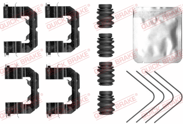 Diskinių stabdžių trinkelių priedų komplektas QUICK BRAKE 109-0118
