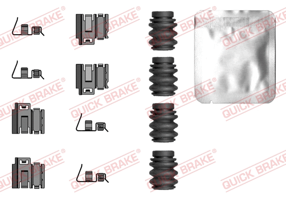 Diskinių stabdžių trinkelių priedų komplektas QUICK BRAKE 109-0119