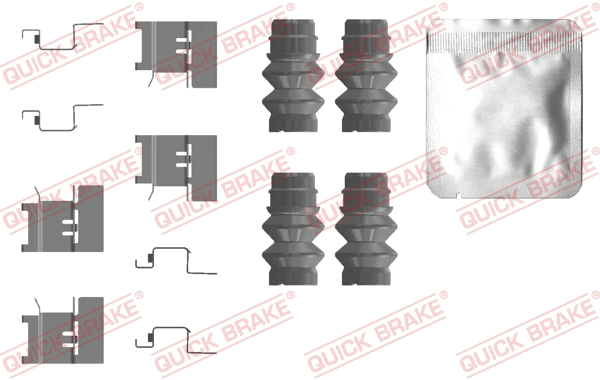 Diskinių stabdžių trinkelių priedų komplektas QUICK BRAKE 109-0120