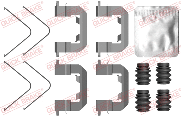 Diskinių stabdžių trinkelių priedų komplektas QUICK BRAKE 109-0123